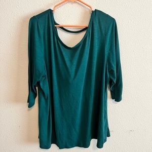 22/24 Livi active top with drape back in teal
